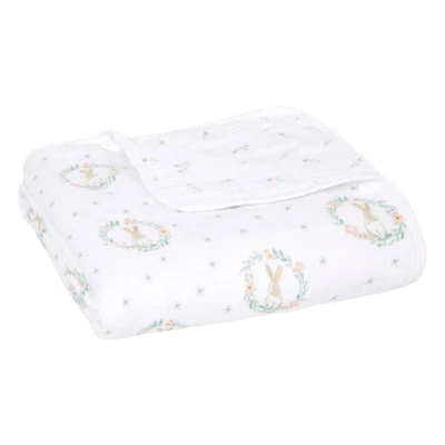 New Aden & Anais Essentials Cotton Muslin Blushing Bunnies Dream Blanket - Image 1 of 3
