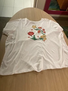 Croft & Barrow The Classic Tee 3 x Flower Graphic T-Shirt Kurzarm weiß - Bild 1 von 3
