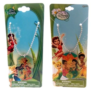 Disney Fairies Tinkerbell 18" Pendant Dog Tag Charm Necklace Chain 12 PCs Asstd. - Picture 1 of 6