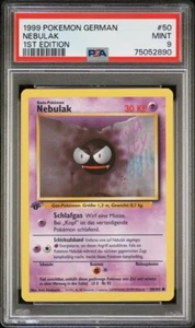 PSA 9 Nebulak 1 Edition Base Set 1st Edition Deutsch WOTC 1999 Pokemon Karte - Picture 1 of 2