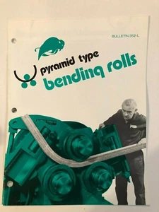 Libro de rollos de flexión tipo pirámide Buffalo Forge Co. 352-L con fecha de 1980, 20 páginas - Imagen 1 de 12