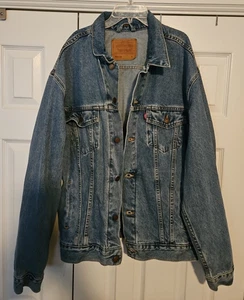 Levi Strauss Denim Jean Jacket Mens Size XL Red Tag 70507-0389 Levi's Trucker - Picture 1 of 9