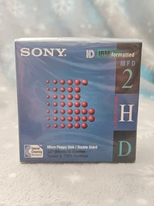 Sony 3.5" Floppy Disks 2HD 1.44 MB 10MFD-2HD IBM Formatted 10-Pack New in Box - Afbeelding 1 van 5