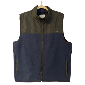 Gilet Peloton uomo XL full zip blu navy nero logo atletico fitness capospalla - Foto 1 di 10