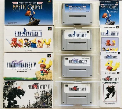 SFC Final Fantasy IV V VI MYSTIC QUEST Famicom set of 4 Japan - Image 1 of 4