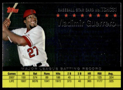 2008 Topps Chrome #TCHC31 Vladimir Guerrero BASEBALL Los Angeles Angels - Image 1 of 2