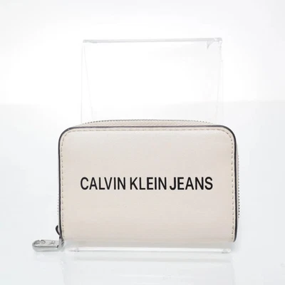 Calvin Klein Jeans, Portemonnaie, Leder, Beige, 10 cm, 7 #jIh - Bild 1 von 4