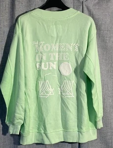 Sudadera Aerie Find Your Moment In The Sun Talla XXS Verde Cuello en V Gran Tamaño Relax - Imagen 1 de 7