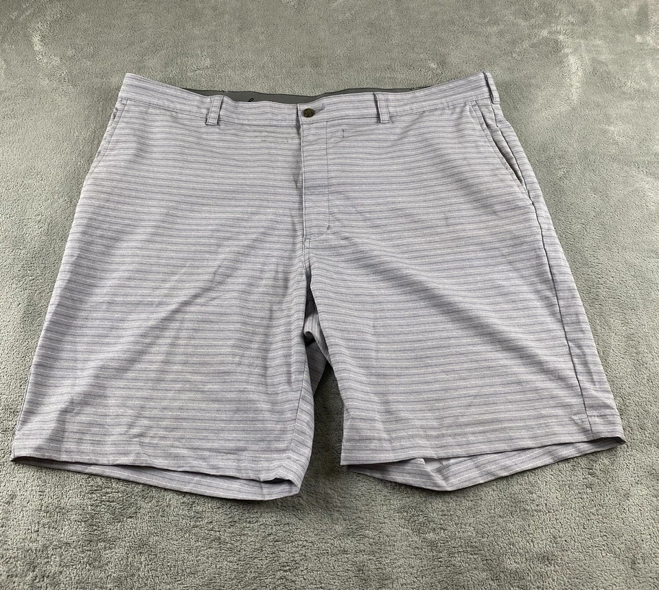 Мужские шорты Ben Hogan размер 42 серый белый в полоску повседневный C12 - Изображение 1 из 4