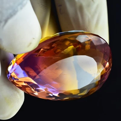 89.55 Ct Pear Cut Doublet Tourmaline Lab-Created Loose Gemstone CERTIFIED - Image 1 of 4