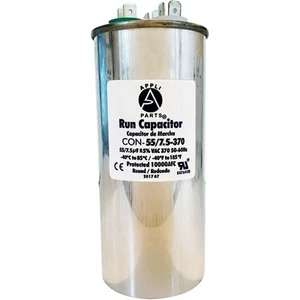 Condensador de doble funcionamiento Appli Parts para CA 55+7,5 MFD UF (microfaradios) 370 vac cbb65 r - Imagen 1 de 8