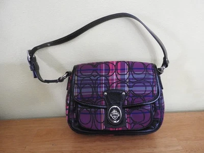 BOLSO MULTICOLOR VINTAGE COACH TARTÁN AMAPOLA PEQUEÑO CENTAVO SOLAPA G1026-F15477 Foto 1 de 4