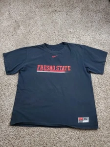 Vintage Fresno State Bulldogs Football T Shirt XL Mens Black Nike Team Y2K  - Picture 1 of 8