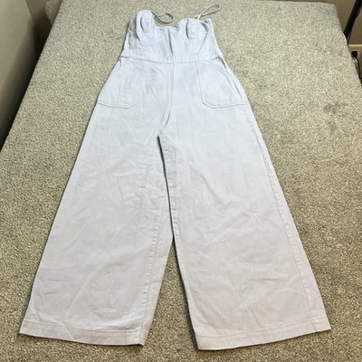 Chelsea & Violet Jumpsuit Womens 2 Light purple Chambray Wide Leg trendy - Image 1 of 4