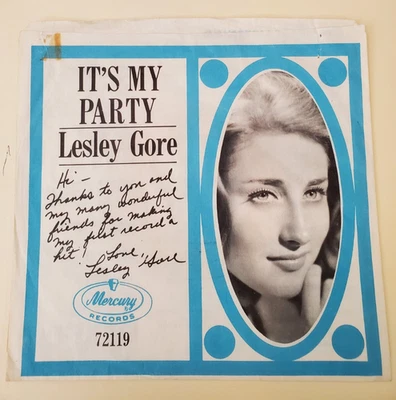Lesley Gore IT'S MY PARTY / DANNY (ROCK 45/PS) #72119 PLAYS VG++ NO NOISE! Foto 1 de 4