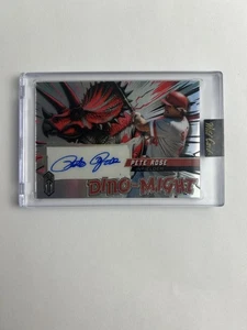2024 Wild Card Dino Might True 1/1 Pete Rose Triceratops Color Match Auto - Bild 1 von 2