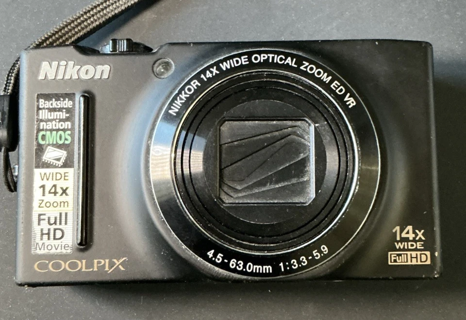 Цифровой фотоаппарат Nikon COOLPIX S8200 16,1 м компактный 14-кратный оптический зум черный английский - Изображение 1 из 4