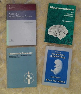 Medical Sciences Cytokines Neuroanatomy Embryology Rheumatology Textbook Bundle - Image 1 of 4
