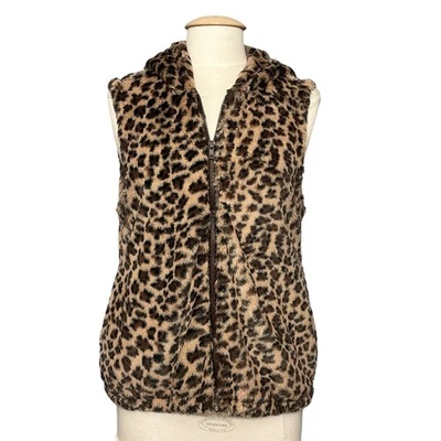 Chaqueta True Grit Mujer L Marrón Estampado Animal Imitación Piel Chaleco Western Boho Mob Esposa Foto 1 de 4