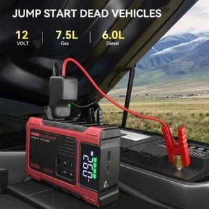 Portable Car Air Compressor & Jump Starter with LED Emergency Light, 3000A Peak - Picture 1 of 5