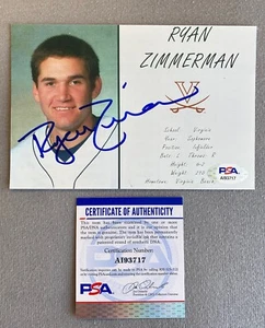 VIRGINIA RYAN ZIMMERMAN AUTOGRAPH 4x6 PORTRAIT PROFILE PHOTO PSA/DNA AI93717 - Picture 1 of 1