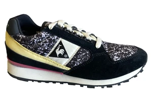 Le Coq Sportif Eclat Black Nylon Women Sneakers Athletic Shoes US 7 Trainer 38 - Picture 1 of 12