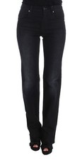 ERMANNO SCERVINO Pants Jeans Blue Cotton Blend Slim Fit Bootcut s. W26 RRP $560 