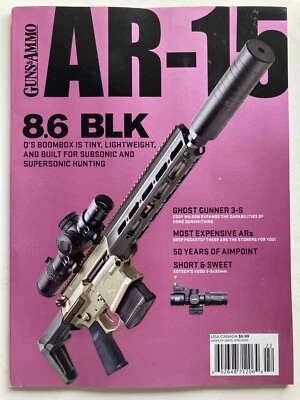 AR-15 2025 GUNS & AMMO Magazine / 8.6 BLK  - TINY, LIGHTWEIGHT BOOMBOX / NEW - Image 1 of 4