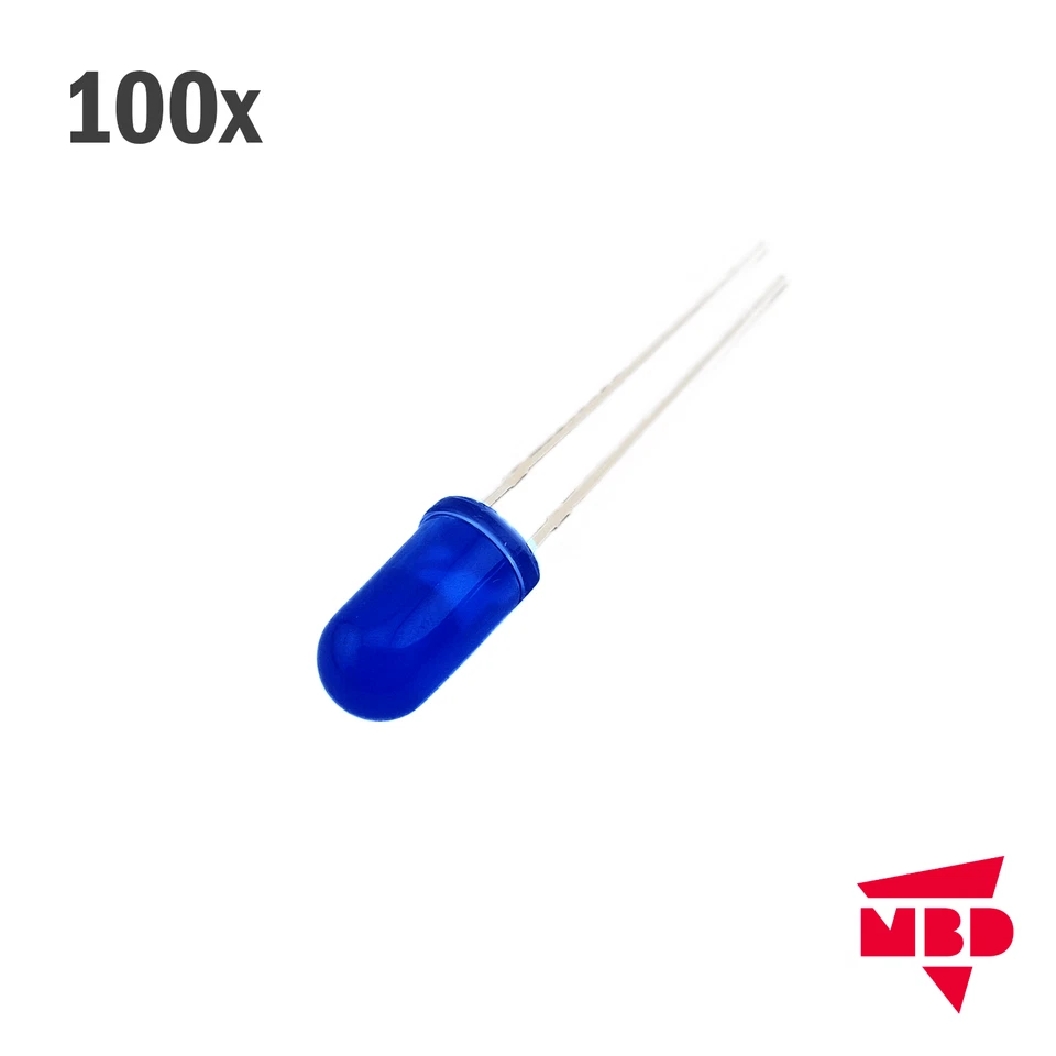 100x LED 5mm Leuchtdiode Rund diffus Rot, Gelb, Grün, Blau, Weiß Xinglight THT - Bild 1 von 1