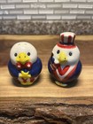 Eagle Salt & Pepper Shakers Set USA Flag Egg 4th Of July Patriotic