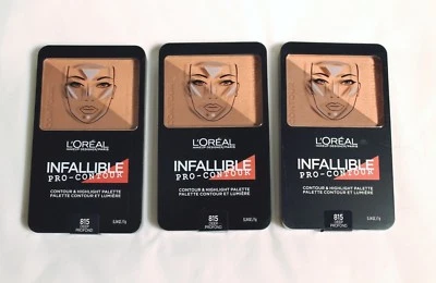 Lot of 3 Loreal Infallible Pro-Contour Contour & Highlight Palette 815 Deep NEW - Image 1 of 3