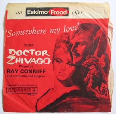 Conniff / Faith - 7" - Somewhere My Love / Camelot - CBS - WB 727 - P/S - VG/G+ - Image 1 of 4