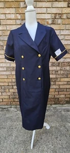 Vintage Neu mit Etikett Continental Airlines Flight Attendant Stewardess Kleid Gr. 14P CT4151 - Bild 1 von 20