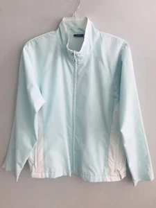 IZOD Women’s Teal White Track Suit Jacket  Activewear Athleisure Size Large - Picture 1 of 8
