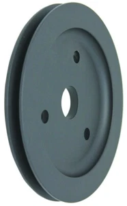SBC Small Block Chevy Black Aluminum Short Water Pump 1 Groove Crank Pulley  V8 - Picture 1 of 3