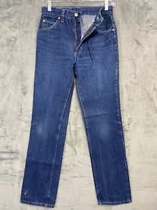 Vintage Lee Rider Jeans Mens 29x32 Denim Blue Straight Leg USA Union Made 70s - Picture 1 of 17