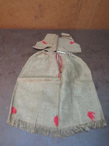 VINTAGE KIDS WESTERN COWBOY Vest skirt Kids burlap outfit rodeo - Picture 1 of 11