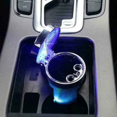 Cenicero de coche con luz LED Cenicero de cigarros Contenedor Cenicero Botella de gas Taza de humo Foto 1 de 4