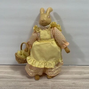 Vintage Robert Raikes Wood Face Easter Rabbit Decor - Picture 1 of 9