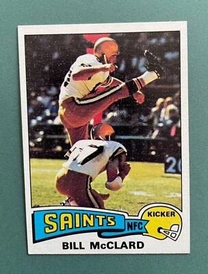 1975 Topps Football Bill McClard #382 New Orleans Saints - Image 1 of 2