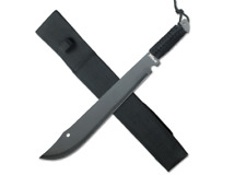 21" SURVIVAL HUNTING JUNGLE MACHETE KNIFE w/ SHEATH Fixed Blade Military Sword