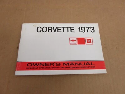 Chevrolet Corvette 1973 manual del propietario libro con tarjeta verde bonito original primera edición Foto 1 de 4