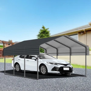 10x15 FT Metal Carport Heavy Duty Outdoor Car Shelter for Car Boats and Truck - Picture 1 of 12