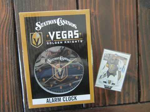 LAS VEGAS Golden Knights ALARM CLOCK & Marc Andre FLEURY Card NHL Hockey NEW Cover