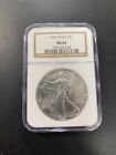 1991 SILVER EAGLE NGC MS-69 - UNCIRCULATED - SILVER ASE - CERTIFIED SLAB - $1