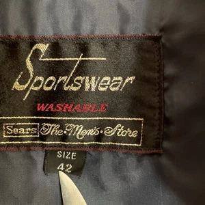 Vintage Sears Sportswear Herren Jacke Full Zip Gr. 42 Talon Zipper Trendy Boxy Fit! - Bild 1 von 13