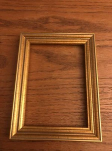 5” X 7” Wooden Gold Tone Painted Frame 5x7 - Picture 1 of 7