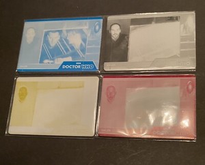 2023 Dr. Who Rittenhouse Complete Set of ALL 4 Printing Plates for Card 17 .