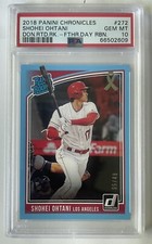 2018 Donruss Shohei Ohtani Father’s Day Ribbon Rated Rookie /49 Gem Mint - Pop 2