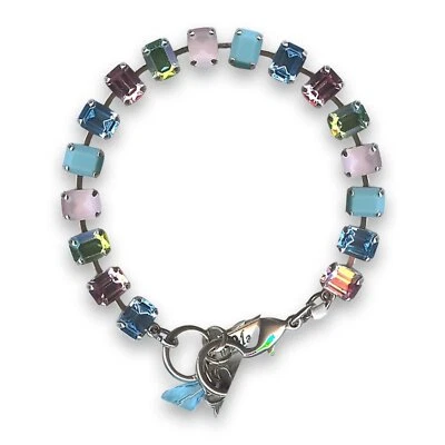 Bracelet by Mariana Woman Charming Rose and Turquoise Swarovski Crystals - Image 1 of 4